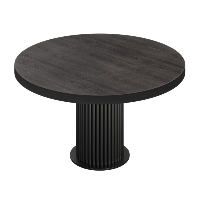 BT | Bistropöytä | Ø 120 cm | K 76 cm | Wenge | Runko: Musta  