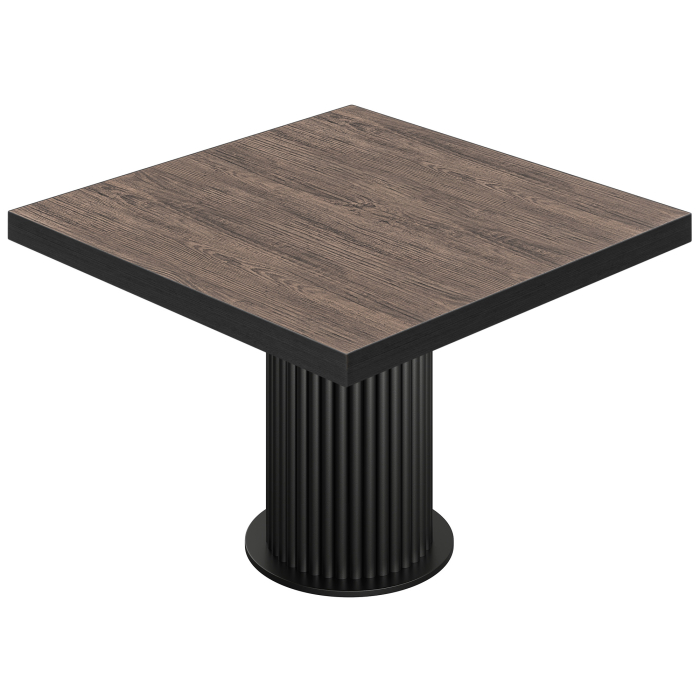 BT | Bistropöytä | L:S 120 x 120 cm | K 76 cm | Vaalea wenge | Runko: Musta  