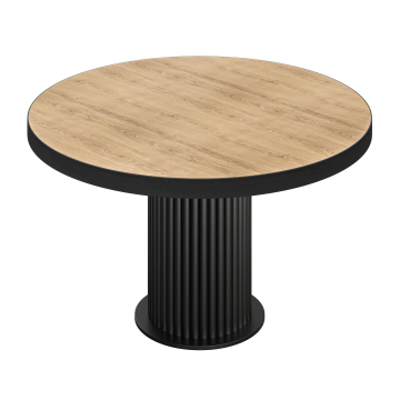 BT | Bistrotafel | Ø 100 cm | H 76 cm | Eikenhout | Frame: Zwart