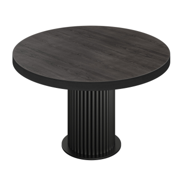 BT | Bistro Tafel | Ø 100 cm | H 76 cm | Wenge | Onderstel: Zwart