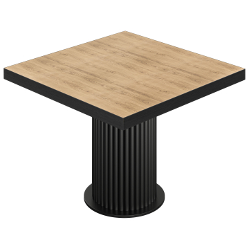 BT | Mesa de bistró | B:T 100 x 100 cm | H 76 cm | Roble | Marco: Negro