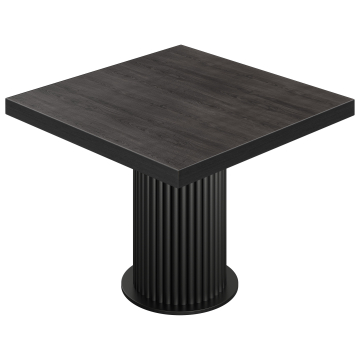 BT | Mesa de Bistro | B:T 100 x 100 cm | H 76 cm | Wengé | Base: Negro