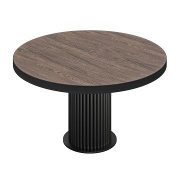 BT | Bistro-pöytä | Ø 120 cm | K 76 cm | Light Wenge | Jalan: Musta
