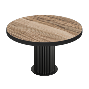 BT | Bistro-pöytä | Ø 120 cm | K 76 cm | Sheesham | Rakenne: Musta