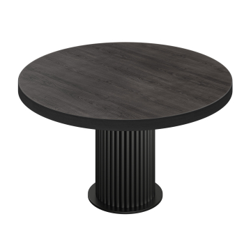 BT | Mesa de bistró | Diámetro 120 cm | H 76 cm | Wenge | Estructura: Negro