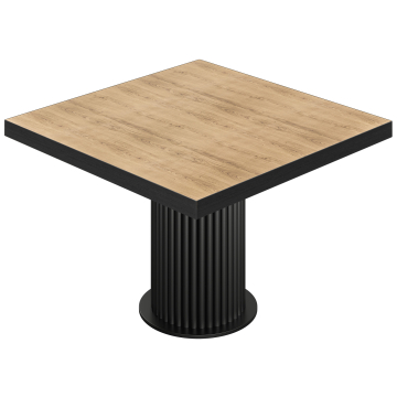 BT | Bistrobord | B:T 120 x 120 cm | H 76 cm | Ek | Ram: Svart