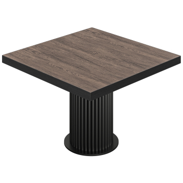 BT | Bistro-pöytä | B:T 120 x 120 cm | K 76 cm | Valo Wenge | Runko: Musta