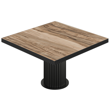 BT | Stół Bistro | B:T 140 x 140 cm | H 76 cm | Sheesham | Stelaż: Czarny