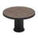BT | Bistropöytä | Ø 120 cm | K 76 cm | Vaalea wenge | Runko: Musta