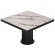 BT | Bistrotafel | B:T 140 x 140 cm | H 76 cm | Wit marmer | Onderstel: Zwart