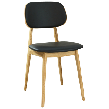MARIA | Chaise de bistro | Bois cuir | Chêne