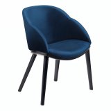 Caia | Chaises de bistro | Velours | Bleu