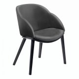 Caia | Chaise Bistro | Velours | Gris