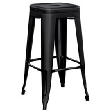 CALIFORNIA | Tolix barstol | Sort mat | Metal