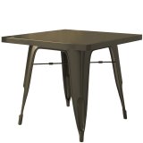 CALIFORNIA | Table de style Tolix | L:P:H 70 x 70 x 78 cm | Rouille | Carré