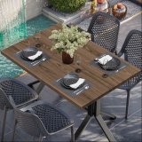 CALIFORNIA | Bistro Tischplatte | Massiv | 120 x 70 x 2,5 cm | Walnuß