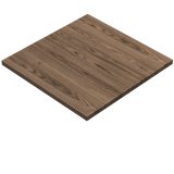 CALIFORNIA | Piano da bistrot | Massiccio | 60 x 60 x 2,5 cm | Noce