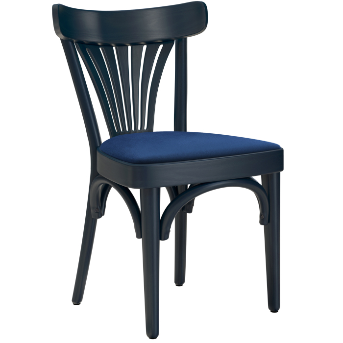 Cabris | Bugholzstoel | Hout / Fluweel | Donkerblauw / Blauw | Bugholz