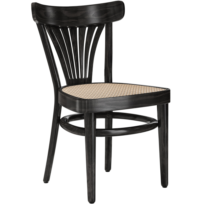 CABRIS | silla de madera curvada | mimbre | negro | madera curvada