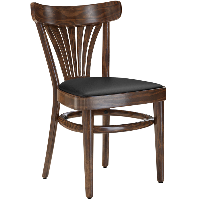 CABRIS | Sedia in legno curvato | Legno / Pelle | Noce | Legno curvato