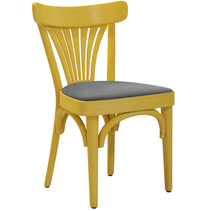 Cabris | Bentwood chair | Wood / Velvet | Yellow / Gray | Bentwood