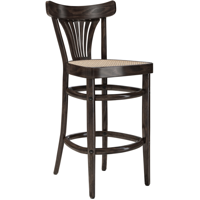 CABRIS | Bentwood Bar Stool | Rattan Weave | Wenge