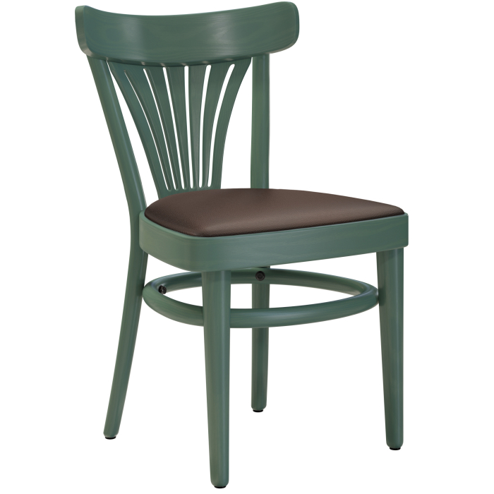 CABRIS | Buigstoel | Hout / Leder Bruin | Groen | Buigstoel