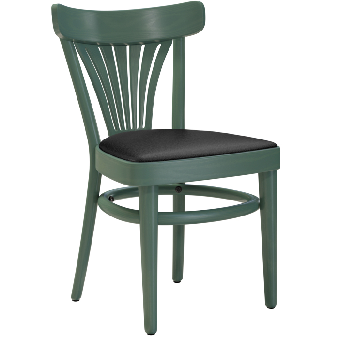 CABRIS | Silla de contrachapado | Madera / Cuero | Verde | Contrachapado