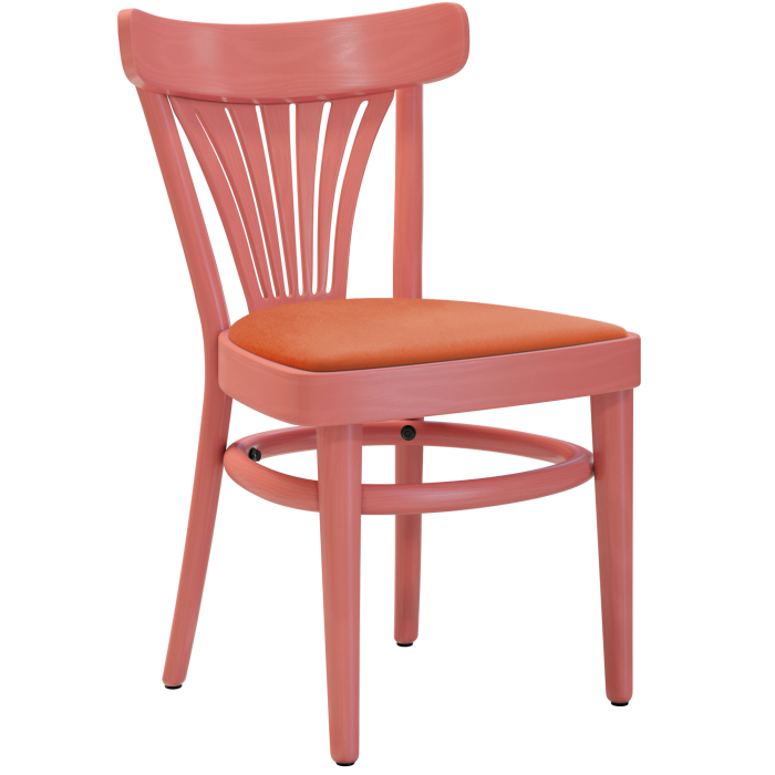 CABRIS | Bentwood Chair | Wood / Velvet Orange | Pink | Bentwood