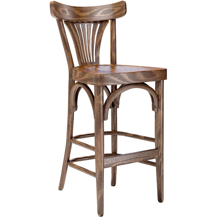 Cabris | Bugholz Barhocker | Holz | Vintage Old Patina | Bugholz