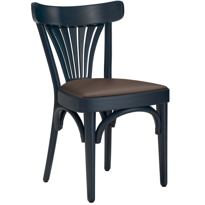 Cabris | Bentwood Chair | Wood / Leather | Dark Blue / Brown | Bentwood