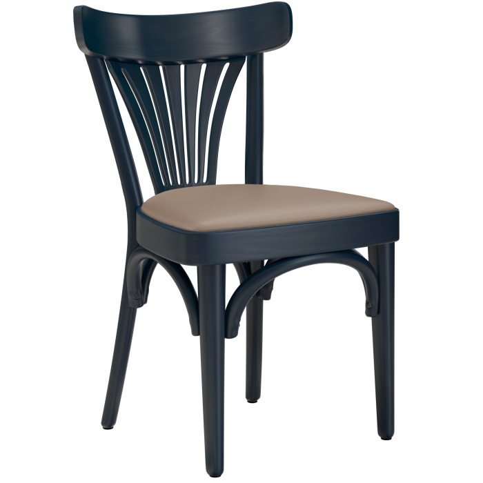 Cabris | Bentwood chair | Wood / Leather | Dark Blue / Taupe | Bentwood