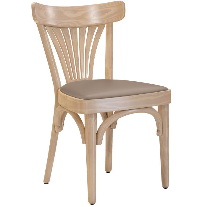 Cabris | Chaise en bois pliant | Bois / Cuir | Chêne / Taupe | Bois pliant