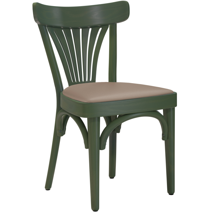 Cabris | Bentwood Chair | Wood / Leather | Olive Green / Taupe | Bentwood