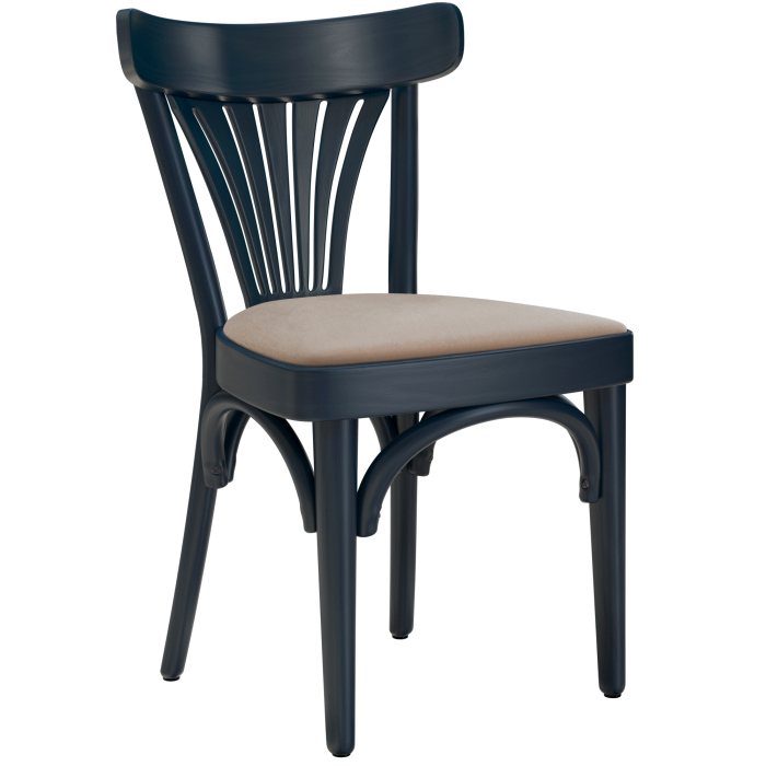 Cabris | Bentwood Chair | Wood / Velvet | Dark Blue / Taupe | Bentwood