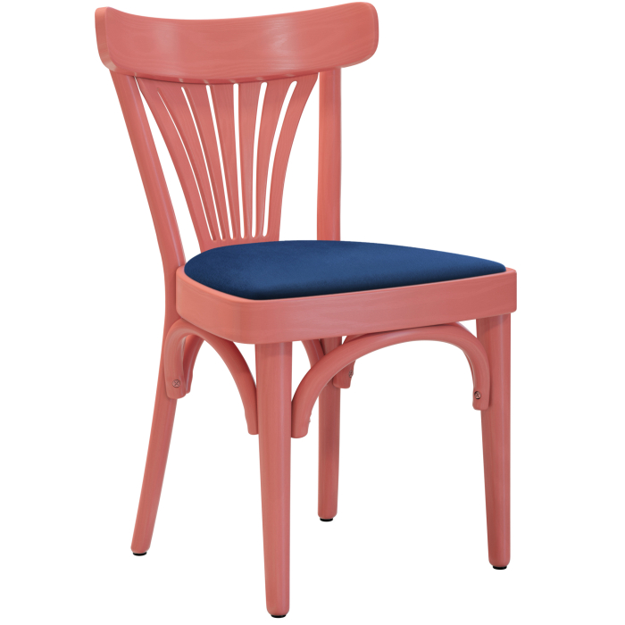 Cabris | Chaise en bambou pliant | Bois / Velours | Rose / Bleu | Bambou
