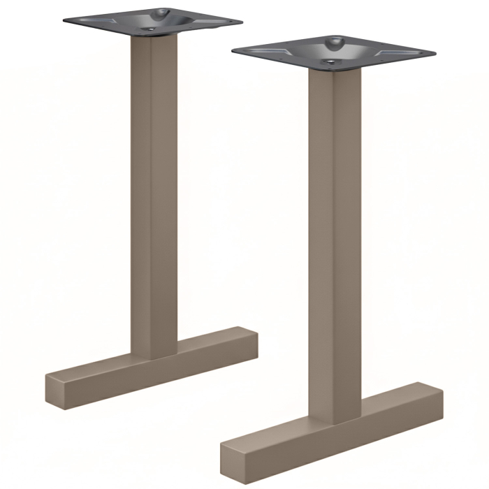 CATANIA | Bistro Doppel Stehtischgestell | Kufper | Höhe: 105 cm | Säule: 8 x 8 cm | Fuß: L 58 cm
