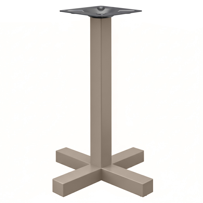 CATANIA | Bistro Stehtischgestell | Kufper | Höhe: 105 cm | Säule: 8 x 8 cm | Fuß: 58 x 58 cm