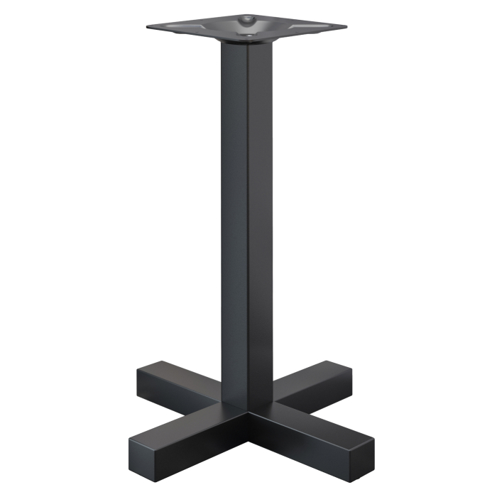 CATANIA | Bistro Stehtischgestell | Schwarz | Höhe: 105 cm | Säule: 6 x 6 cm | Fuß: 58 x 58 cm