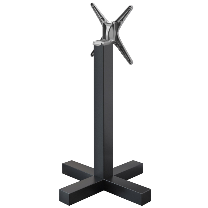 CATANIA | Bistro Stehtischgestell | Schwarz | Höhe: 105 cm | Säule: 8 x 8 cm | Fuß: 58 x 58 cm | Klappbar