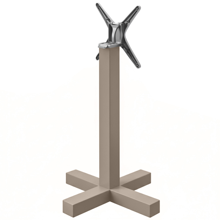 CATANIA | Bistro Stehtischgestell | Kufper | Höhe: 105 cm | Säule: 6 x 6 cm | Fuß: 58 x 58 cm | Klappbar