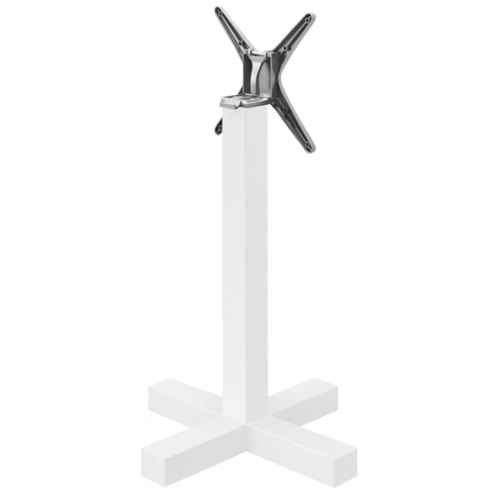 CATANIA | Bistro Stehtischgestell | Weiß | Höhe: 105 cm | Säule: 6 x 6 cm | Fuß: 58 x 58 cm | Klappbar