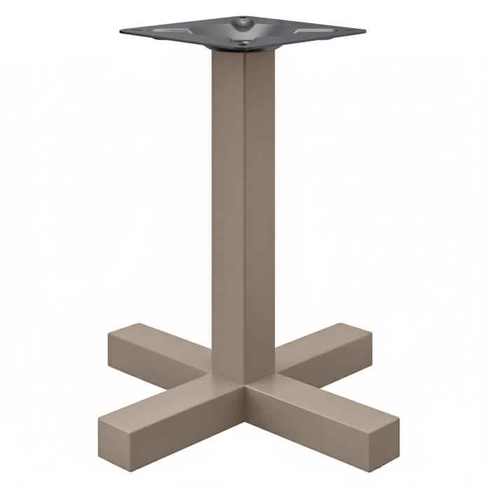 CATANIA | Bistro Table Base | Taupe | Height: 72 cm | Foot: 50 x 50 cm | 8 x 8 cm