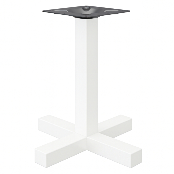 CATANIA | Bistropöytätarjotin | Valkoinen | Korkeus: 72 cm | Säule: 6 x 6 cm | Alusta: 58 x 58 cm