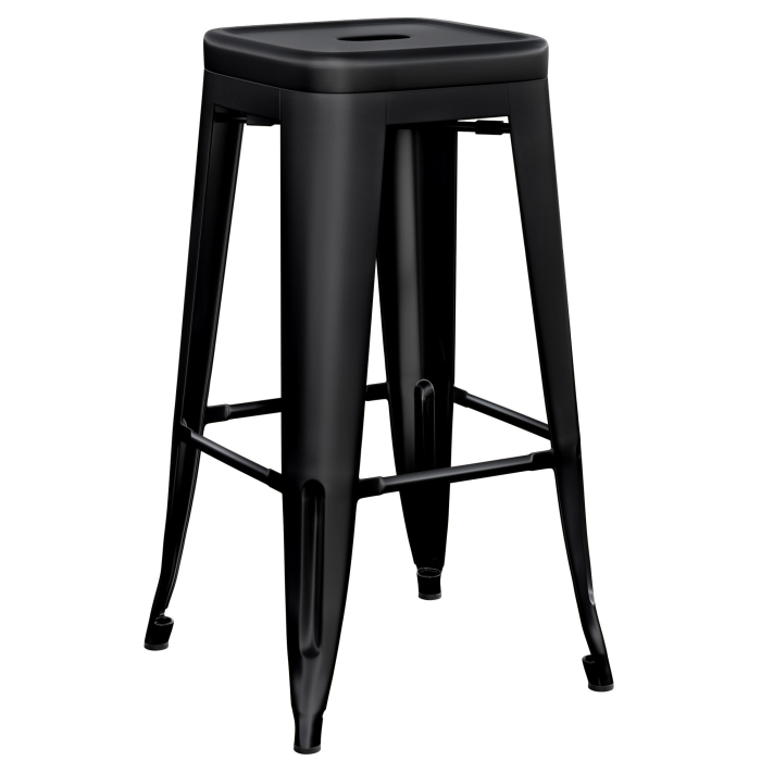 CALIFORNIA | Tolix barstol | Svart Matt | Metall