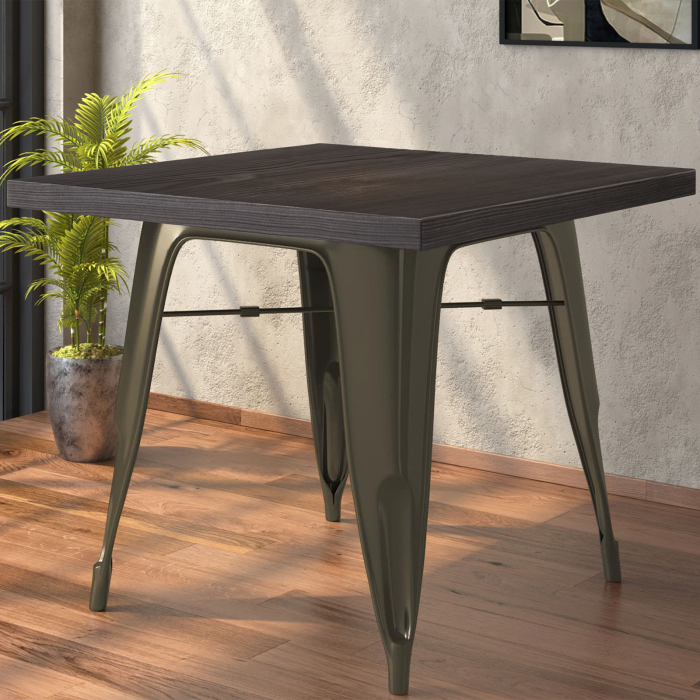 CALIFORNIA | 31256 | B:D:H 70 x 70 x 78 cm | Wenge & Rust | Torget CALIFORNIA | 31256 | B:D:H 70 x 70 x 78 cm | Wenge & Rust | Torget