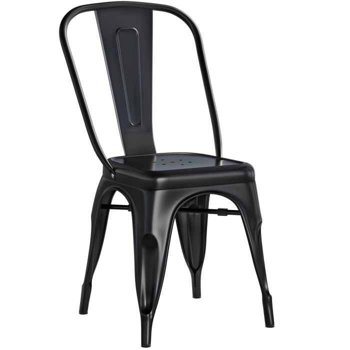 CALIFORNIA | Tolix Stoel | Zwart | Metaal