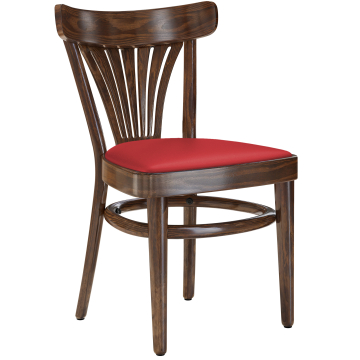 CABRIS | Bentwood Chair | Wood / Leather Red | Walnut | Bentwood
