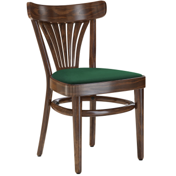 CABRIS | Bentwood chair | Wood / Velvet Green | Walnut | Bentwood
