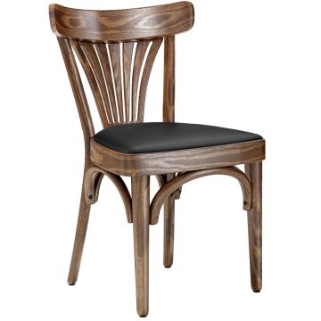 Cabris | Chaise en bois courbé | Bois / Cuir | Vintage Vieille Patine | Bois courbé
